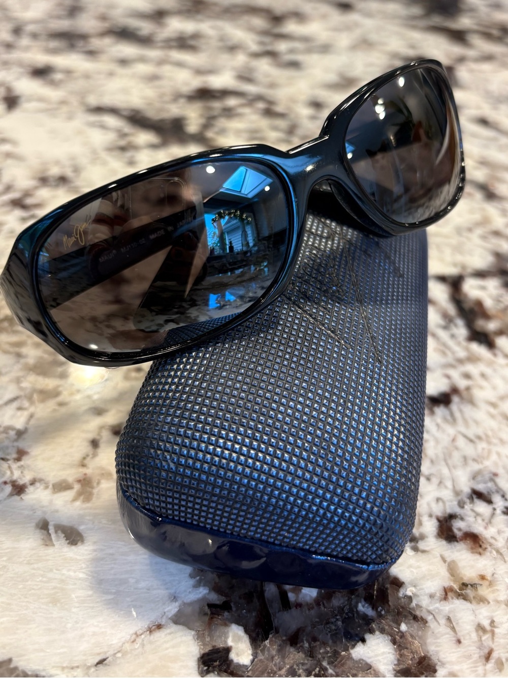Maui Jim Black Frame Gray Polarized Sunglasses